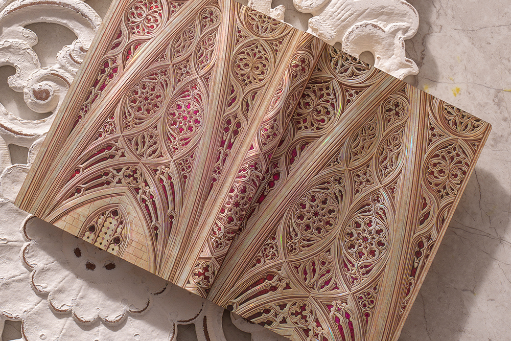 Paperblanks Vault of the Milan Cathedral (Burgundy) Sert Kapak 18x23 cm Çizgili Defter FB1543-8