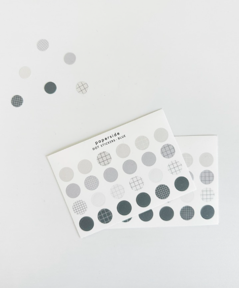 Dots Blue Mini Sticker Sheet Seti