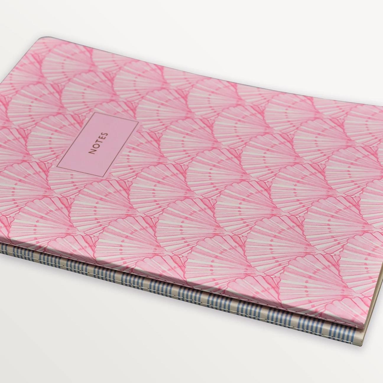 EPISODE TO THE SHORE SHELLS & STRIPES SET OF 2 B5 NOTEBOOKS