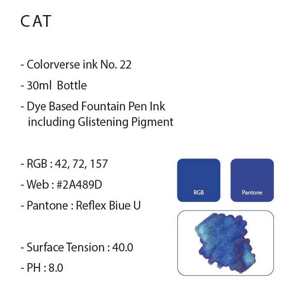 Coloverse No.22 CAT -  Glistening Series   Mürekkep