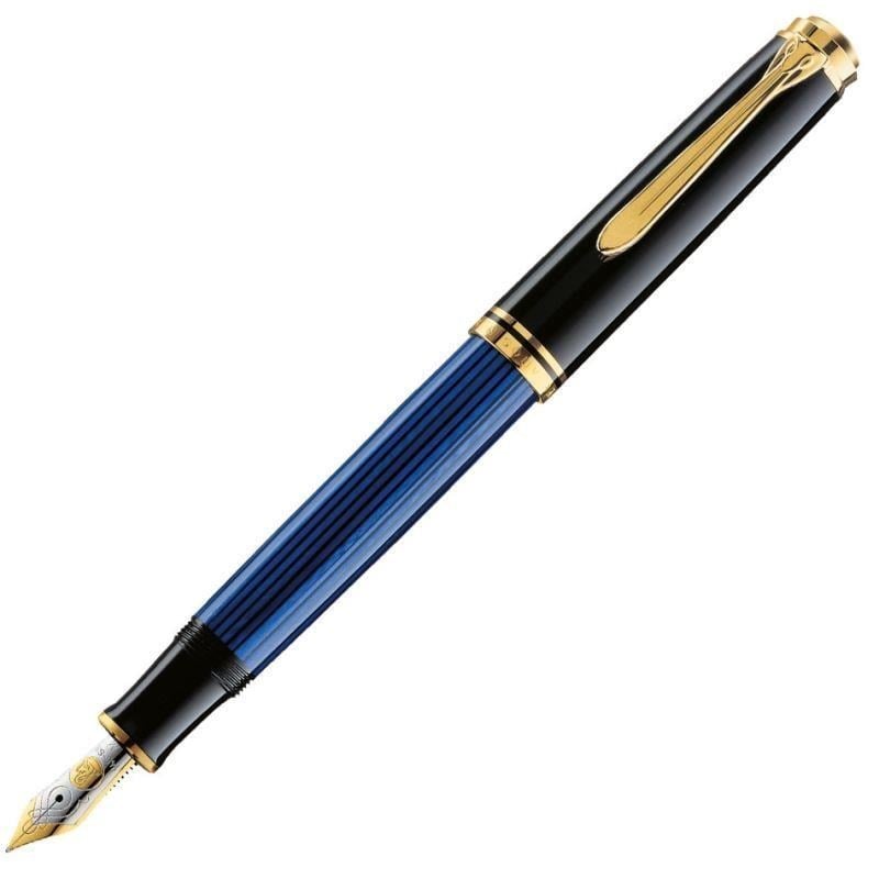 Pelikan Souveran Series M600 Blue Black Fountain Dolma Kalem EF Uç 