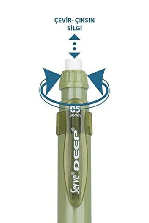 Serve Deep Earth Tones Mekanik Kurşun Kalem 0.5 mm Yeşil - Sage Green