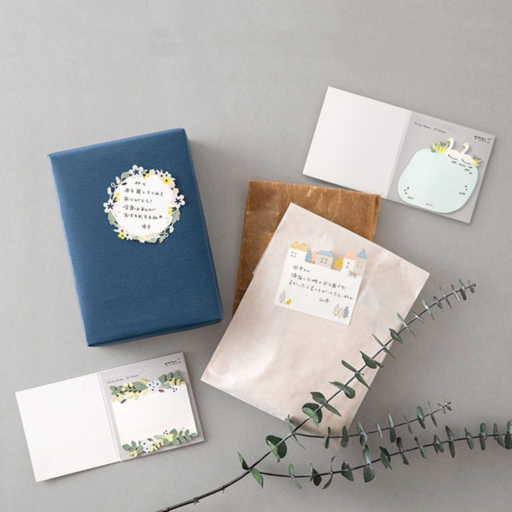 Midori sticker seal label die-cutting wreath pattern
