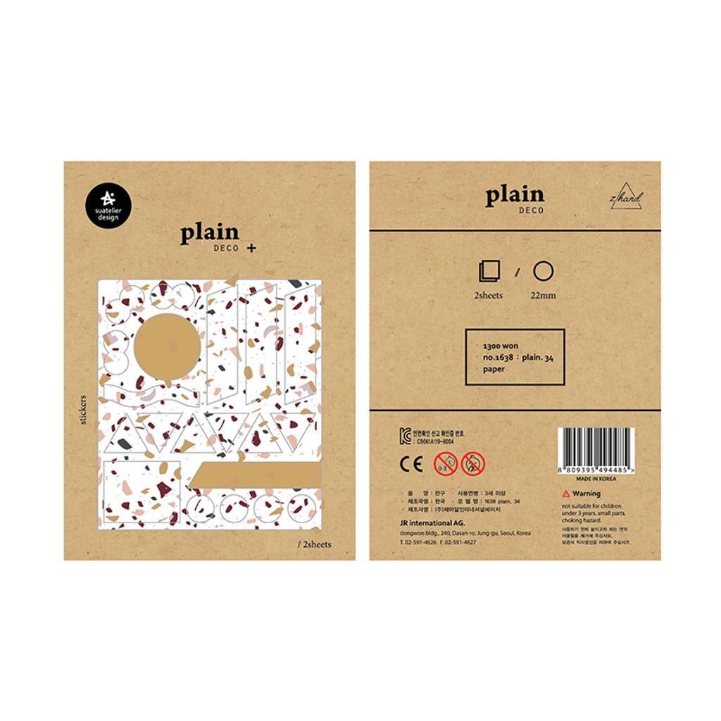 Suatelier Deco Sticker Plain Label Stickers 1638 Plain 34