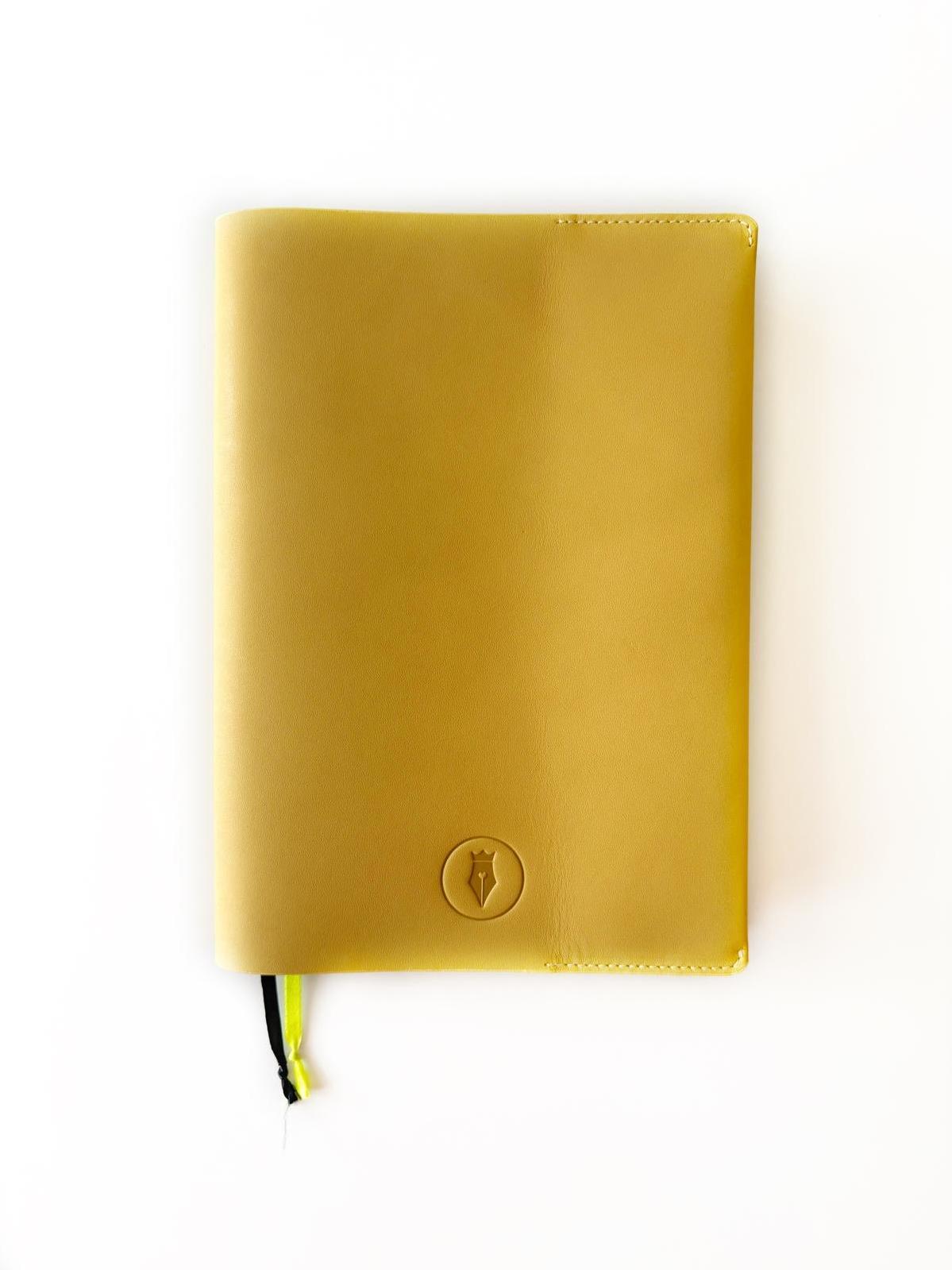 Eng Leather A5 Ebatlı Hakiki Deri Defter Kılıfı - Sun Flower