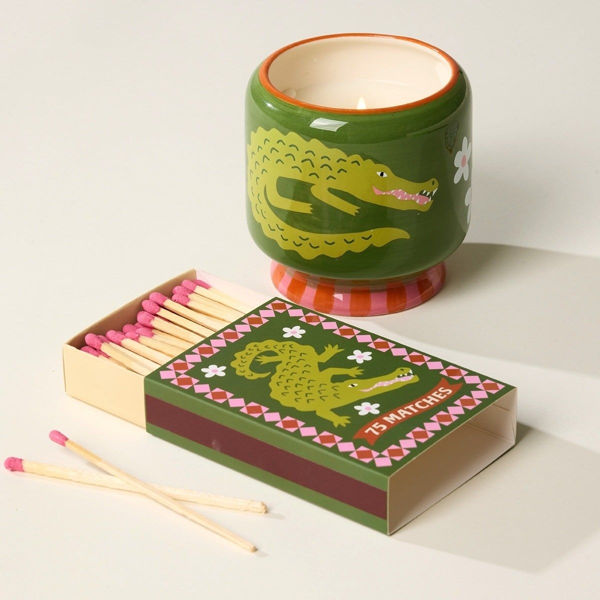 Paddywax A Dopo Luxury Artisan El Boyaması 226g Mum  - Crocodile - Prickly Pear