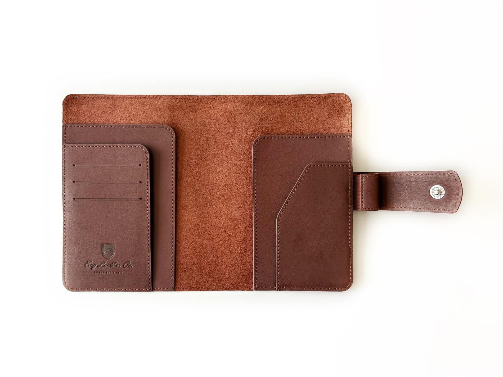 Eng Leather A6 Ebatlı Deri Defter Kılıfı ve Organizer - Bordeaux