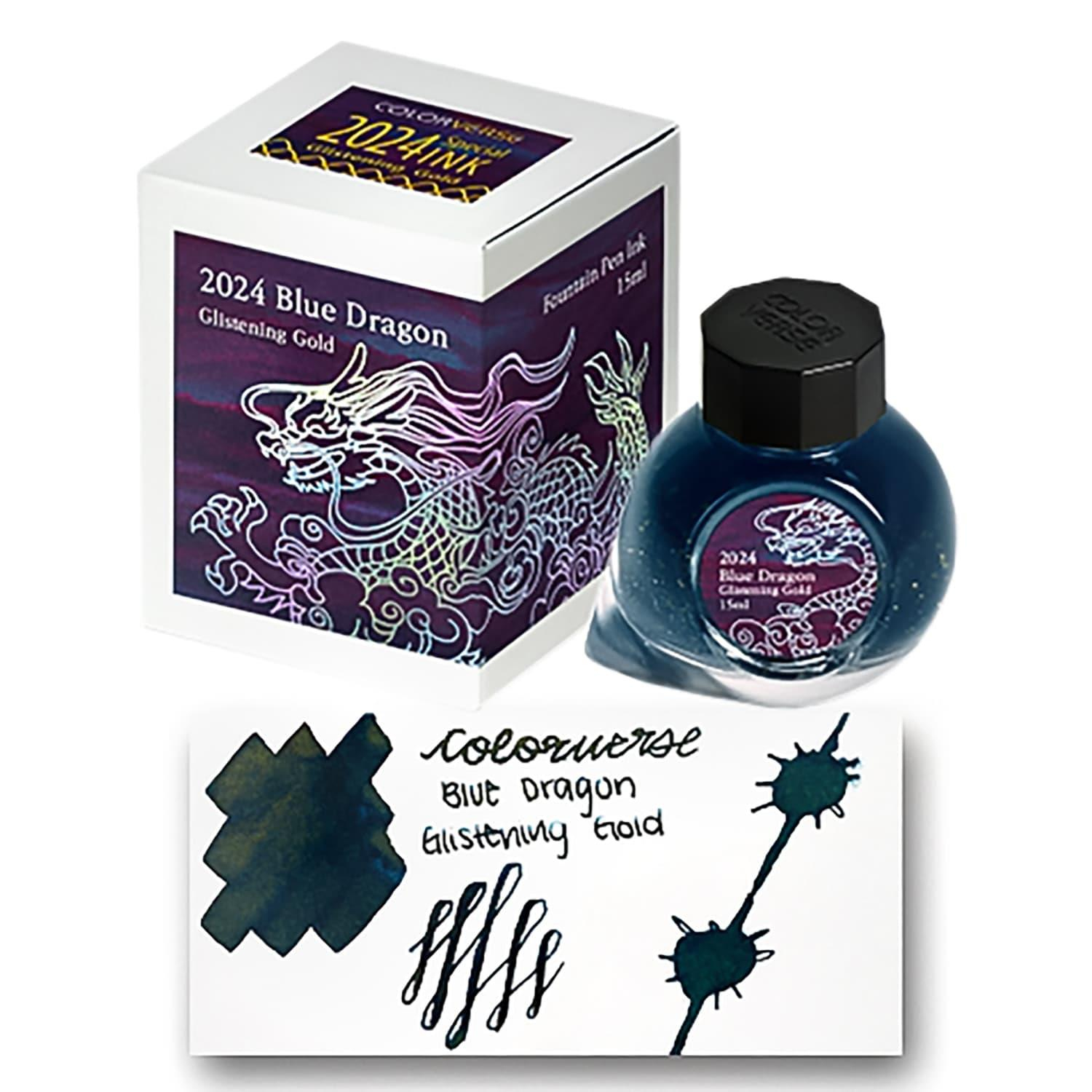 Coloverse 2024 Blue Dragon glistening Gold (15ml) Mürekkep