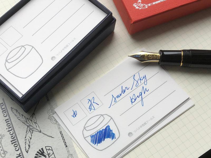 Tsubame Note Ink Collection Mürekkep Deneme Kart Seti Navy 