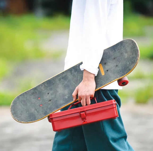 Toyo Steel T-320 Tool Storage Box Red Metal Saklama Kutusu