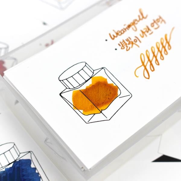 Wearingeul Ink Color Chart Horizontal Swatch Card - Mürekkep Deneme Kağıtları 100'li Paket