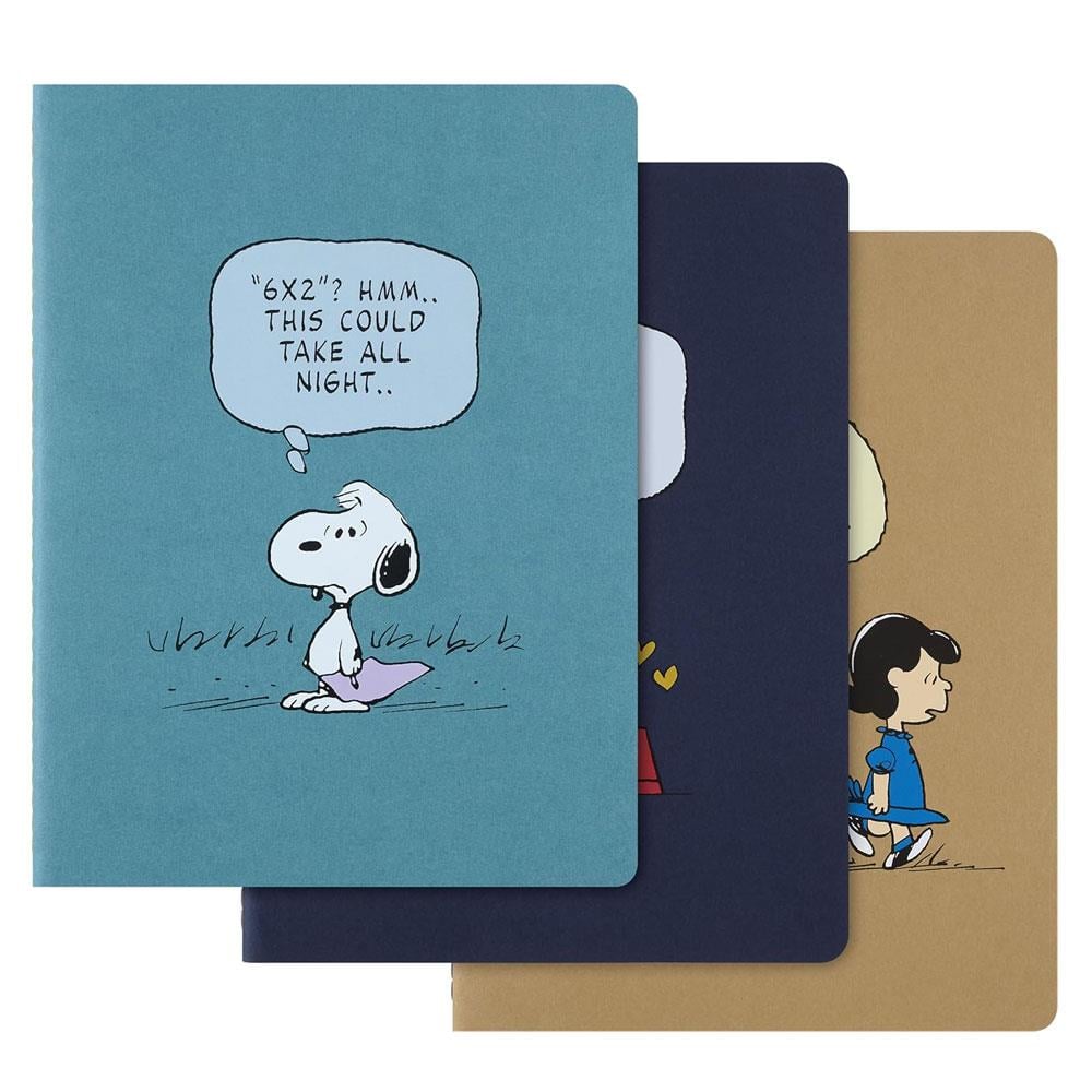 Moleskine 2025 Limited Edition Peanuts Cahier Journals Yumuşak Kapak 19x25 Çizgili Defter 3lü Set