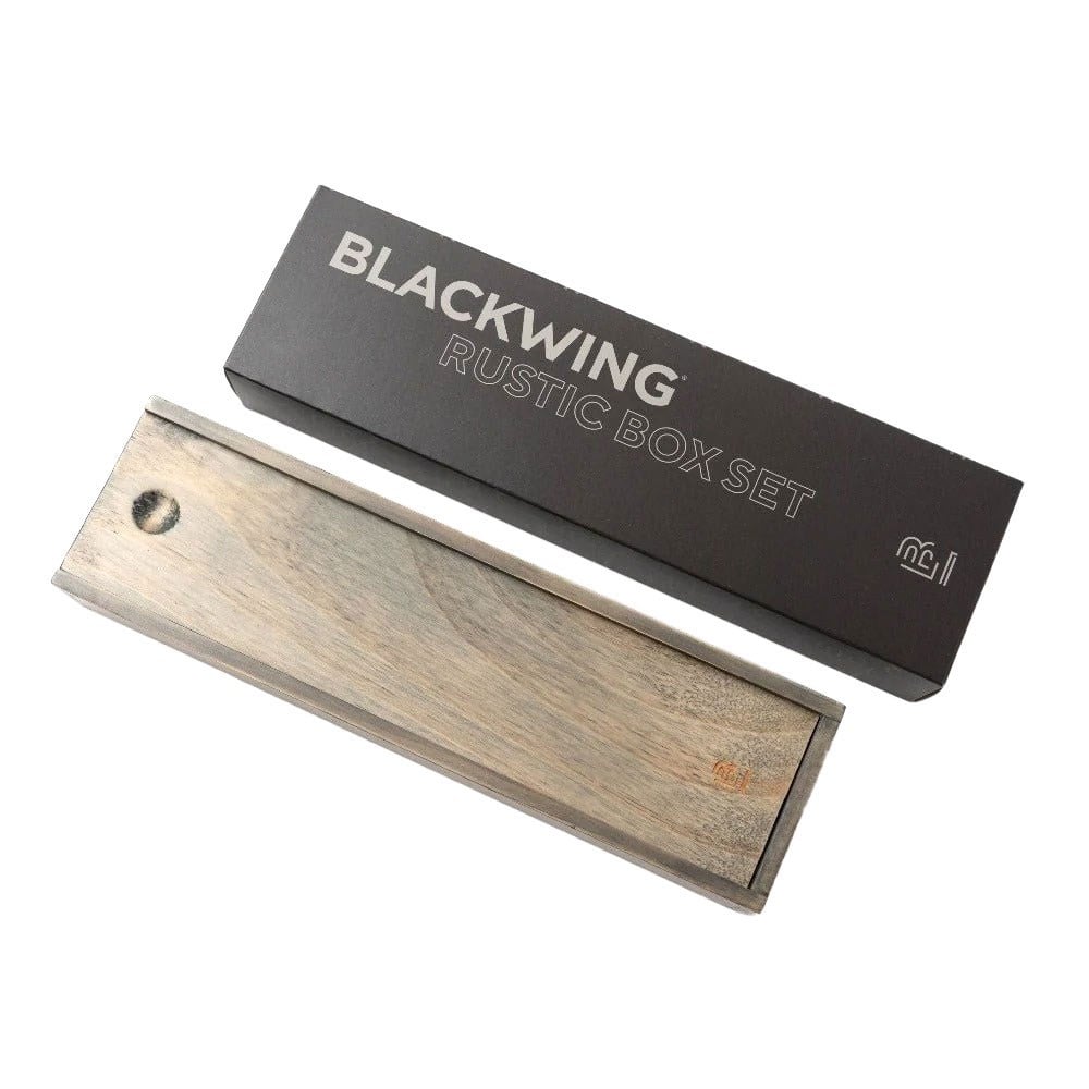 Blackwing Rustic Çam Ağacından Hediye Kutusu & 602 12 Kalem & Kalemtraş Seti