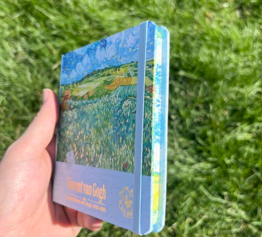 Nova Crafts Van Gogh Manzara Yaldızlı Kare Lastikli Tarihsiz Ajanda
