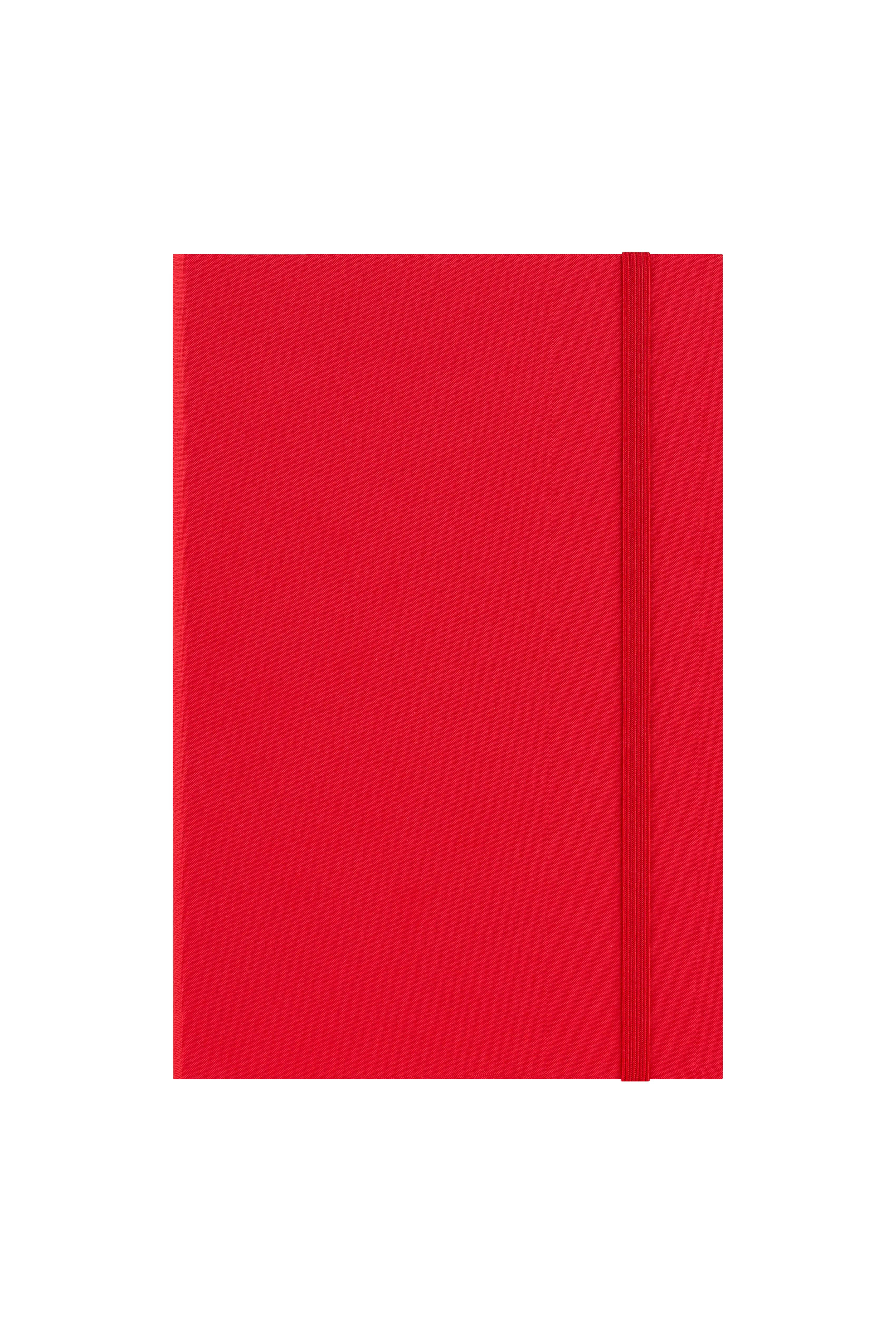 Laton Kokea A5 Keten Kumaş Sert Kapaklı Defter Red
