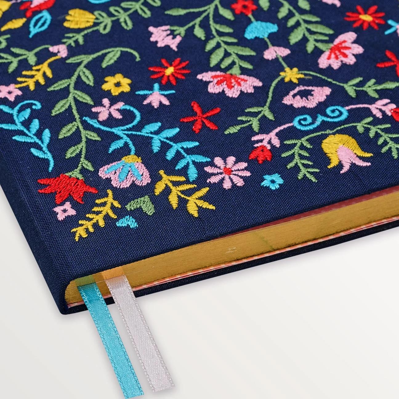 EPISODE NAVY FOLK EMBROIDERED XL NOTEBOOK