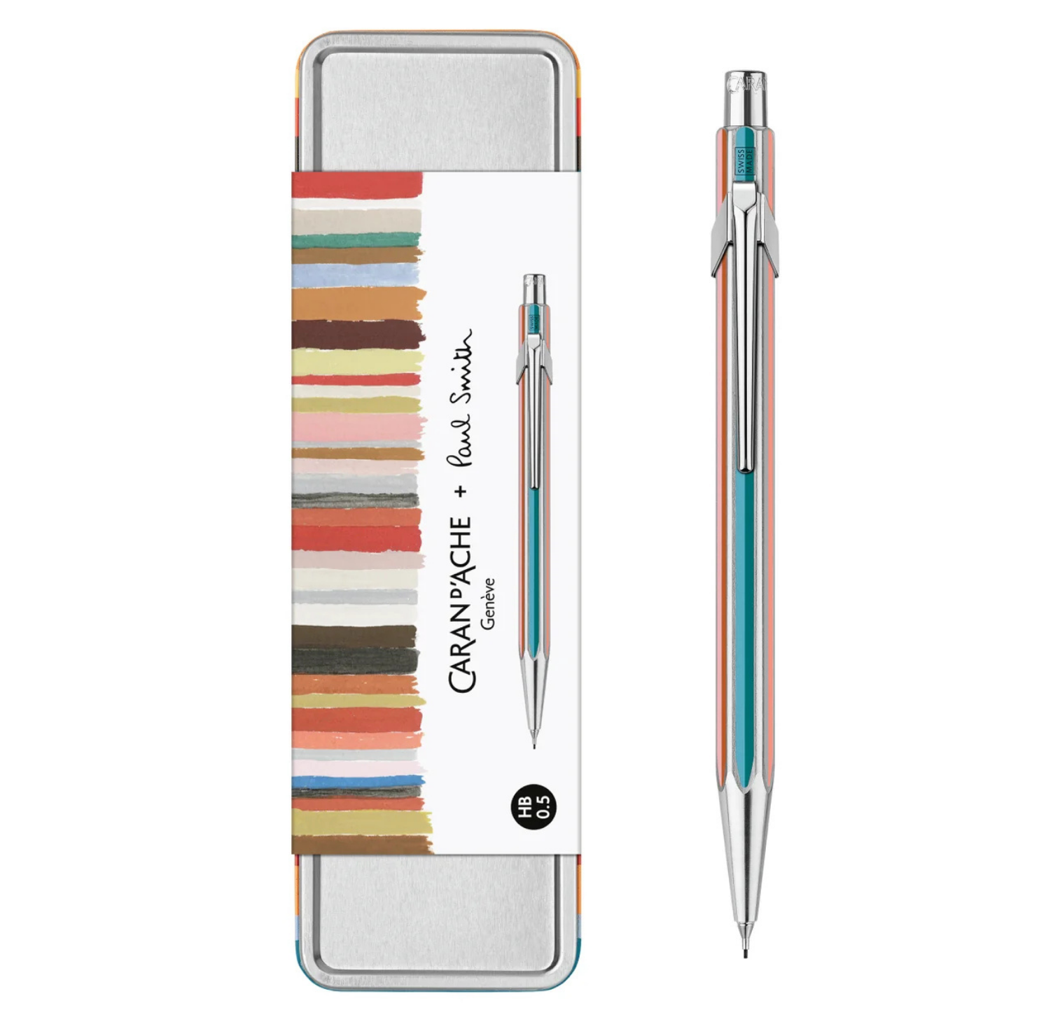 Caran d'Ache Paul Smith Gri Gümüş Mekanik Kurşun Kalem (0.5 mm) MF0844-345