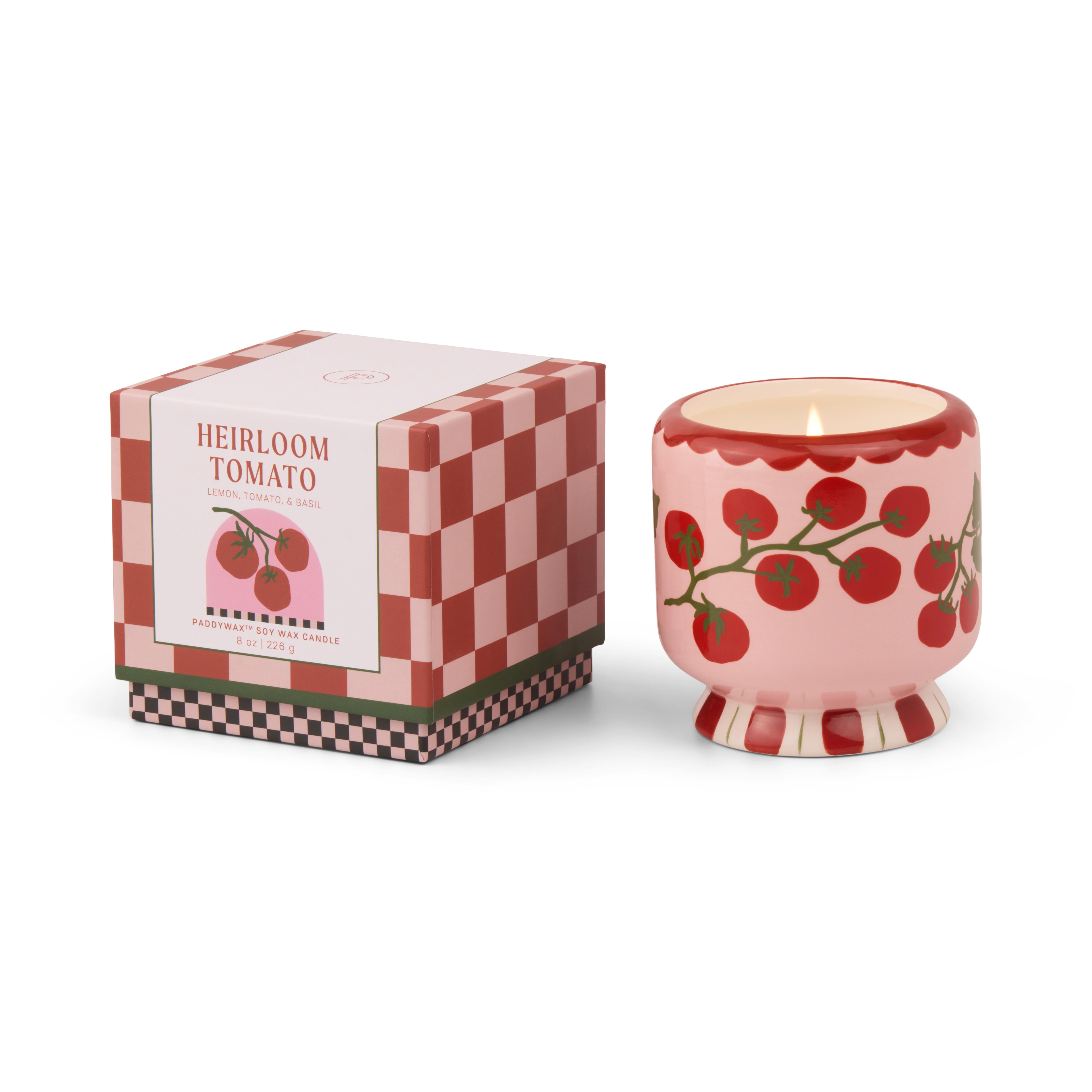 Paddywax A Dopo Luxury Artisan El Boyaması 226g Mum  - Heirloom Tomato - Eucalyptus, White Peppercorn