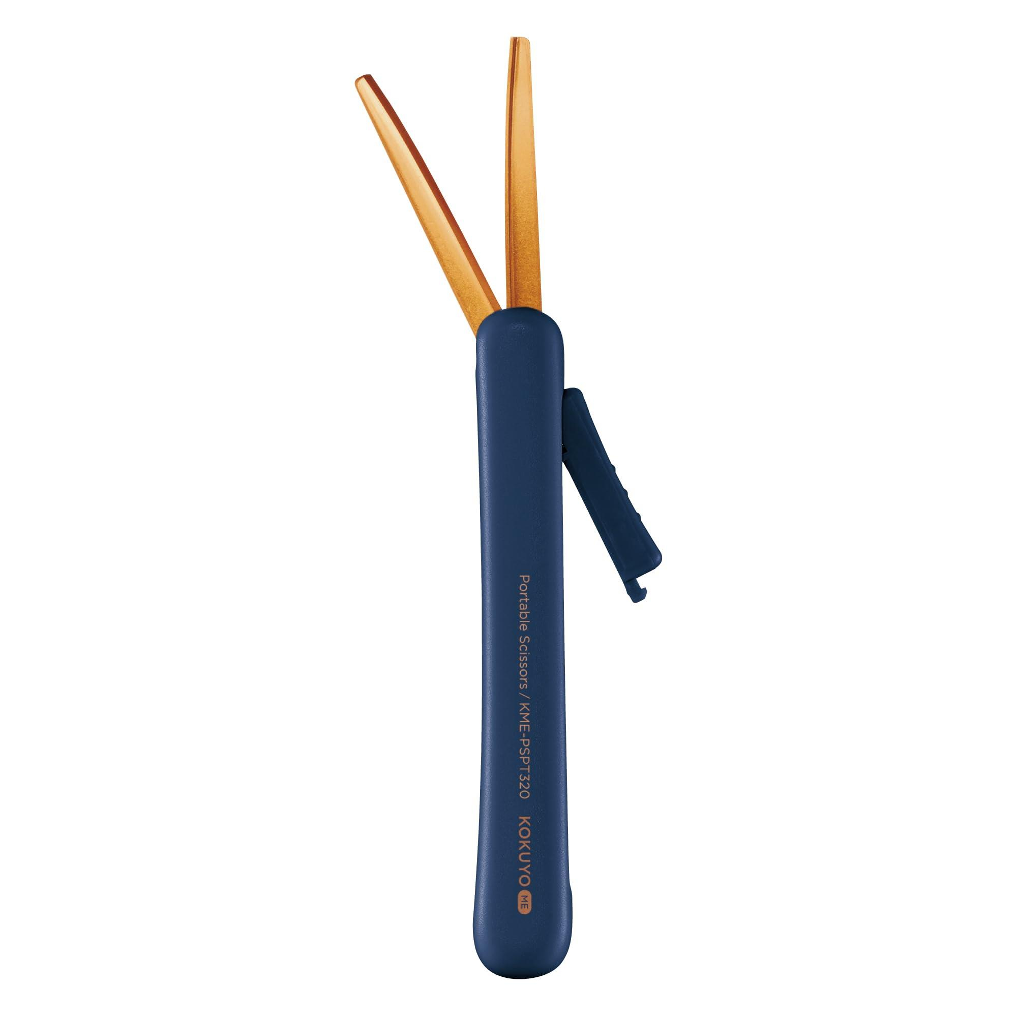 Kokuyo Me Özel Seri Kompakt Taşınabilir Ergonomik Makas Graphite Blue