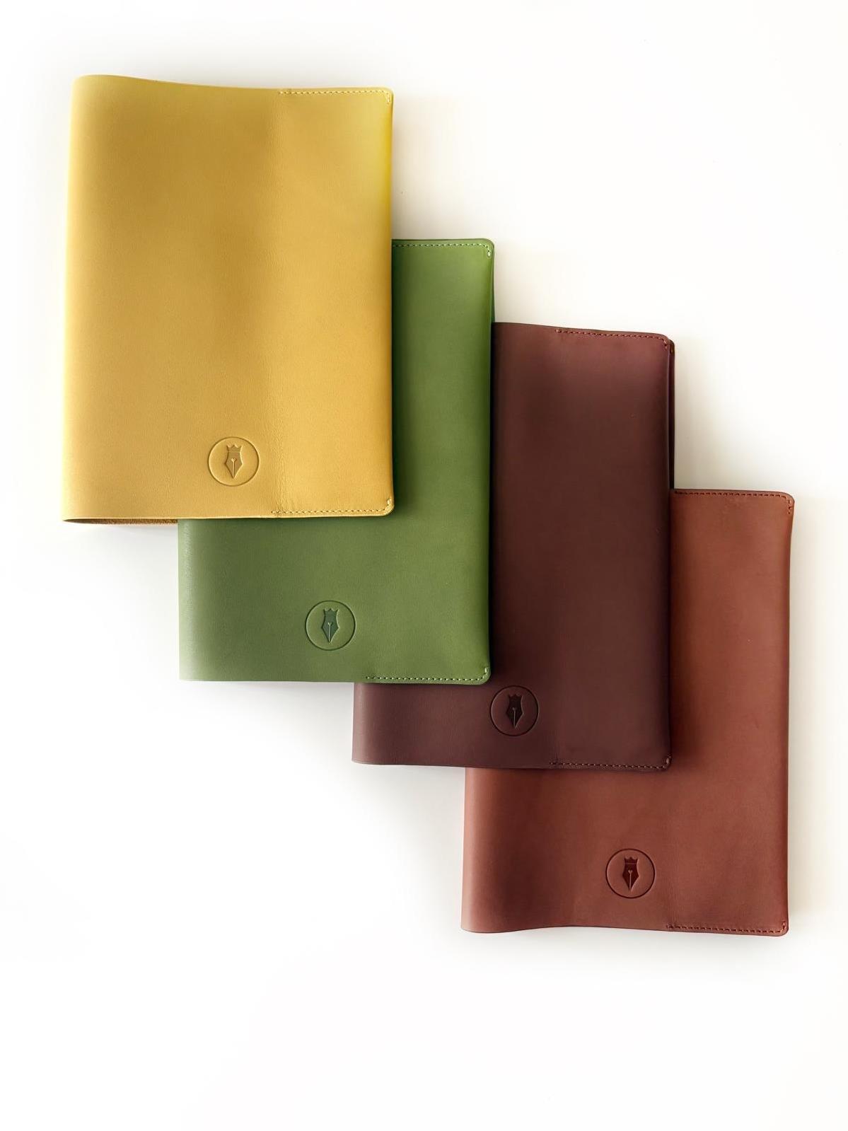 Eng Leather A5 Ebatlı Hakiki Deri Defter Kılıfı - Sun Flower