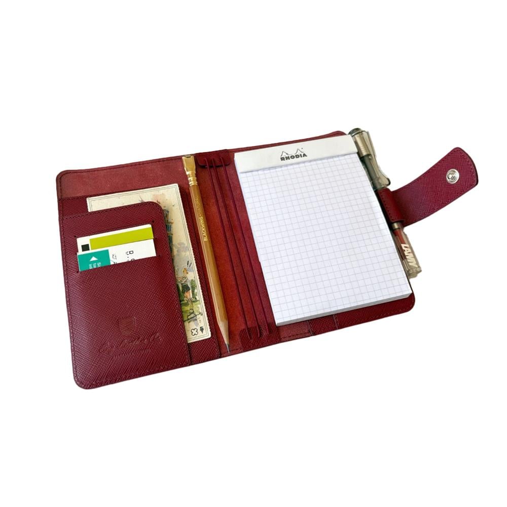 Eng Leather Saffiano Deri Koleksiyonu  A5 Defter & Kalem Çantası Mulberry