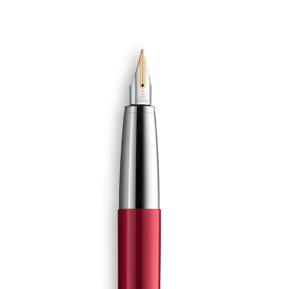 LAMY studio 2024 Special Edition Dolma Kalem 14K Çift Renkli Altın Uç F Uç Piano Red 68PG-F