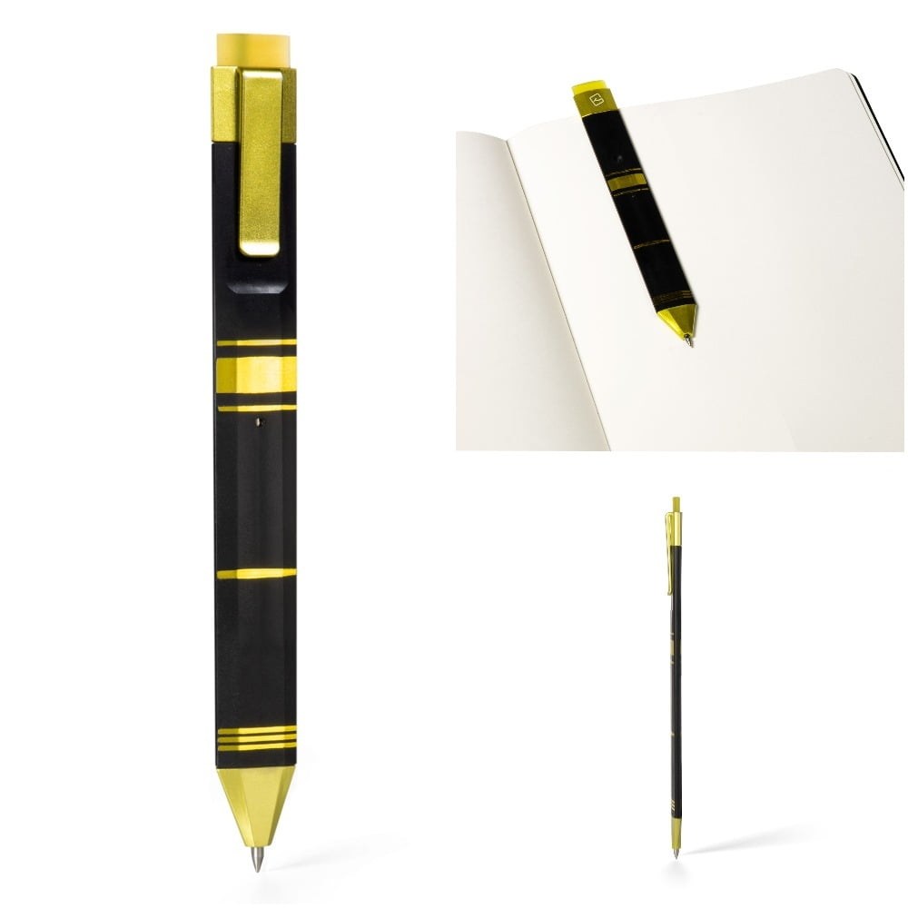Flexilight Pen Bookmark Black&Gold With Refills - Kalem Kitap Ayracı Siyah&Altın (Yedek Kartuşlu)