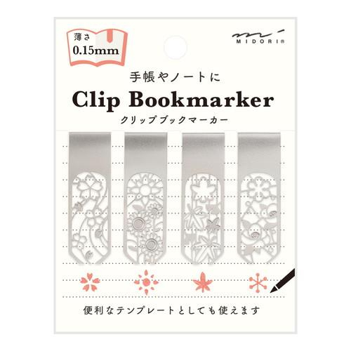 Midori Stainless Steel Bookmark - Floral Kitap Ayracı