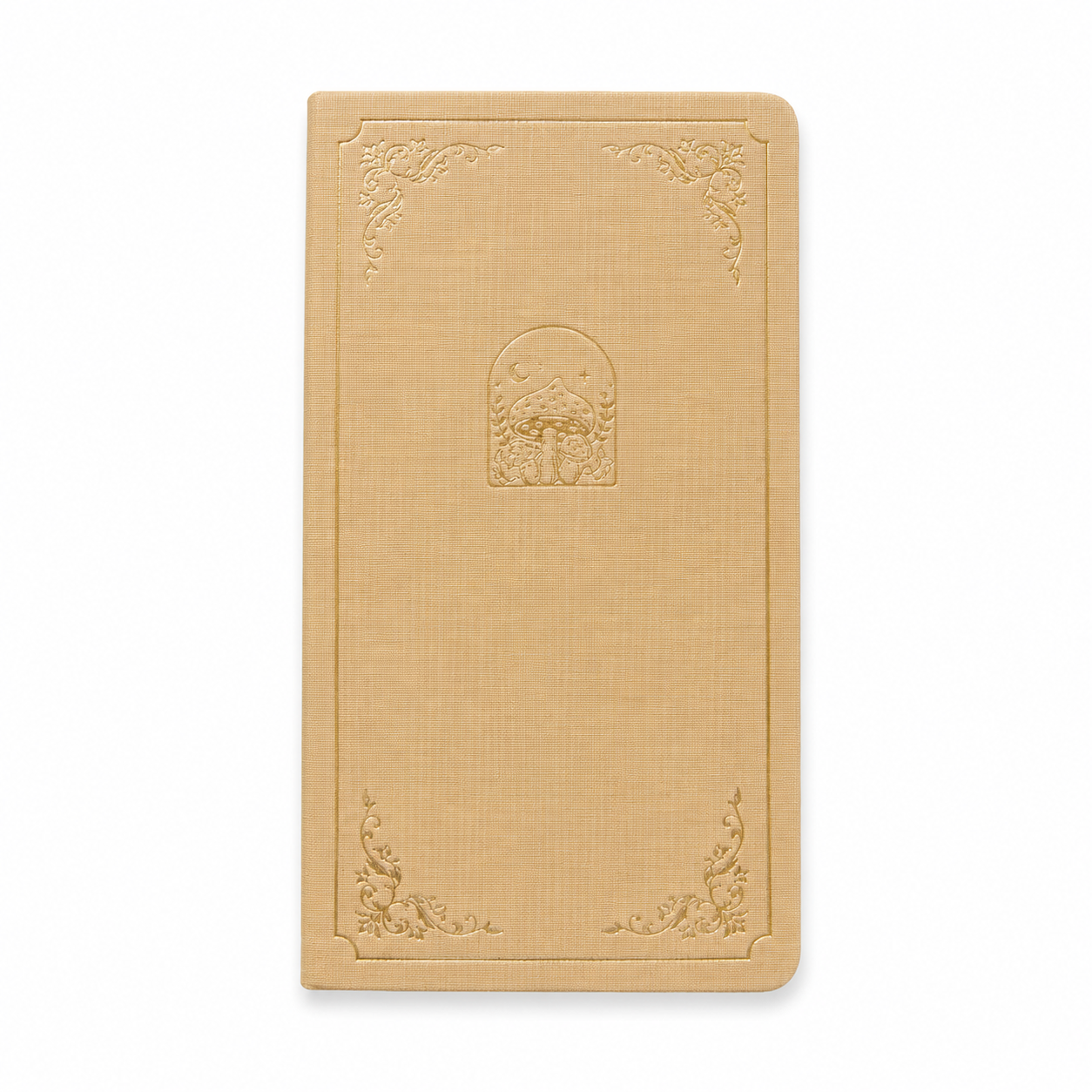 Nova Crafts Keten Yaldız Kapak Noktalı Defter 10x20.5 cm. 90 gr. Ivory 224 sy. Yaldız Kenar, Cream