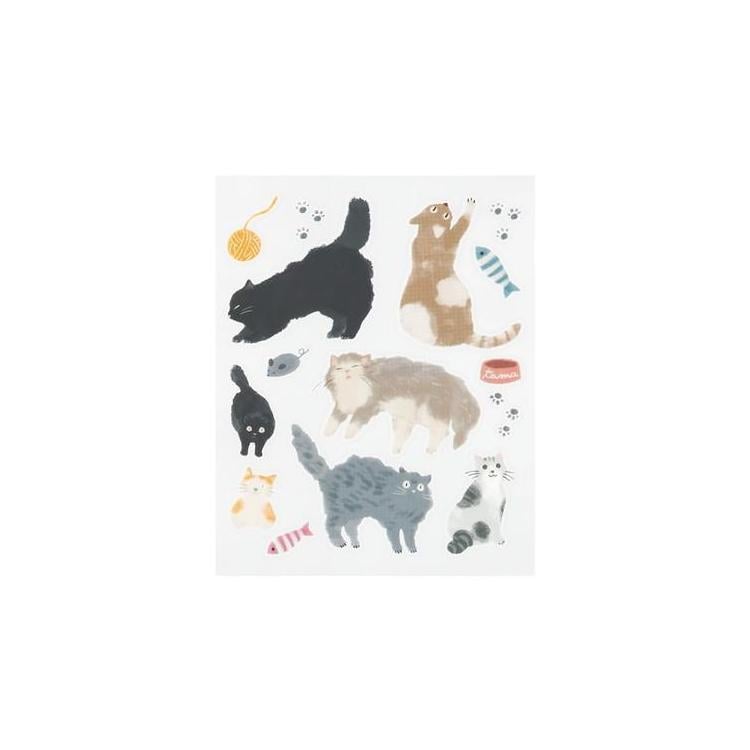 Midori Glossy Cat Sticker Set - 1
