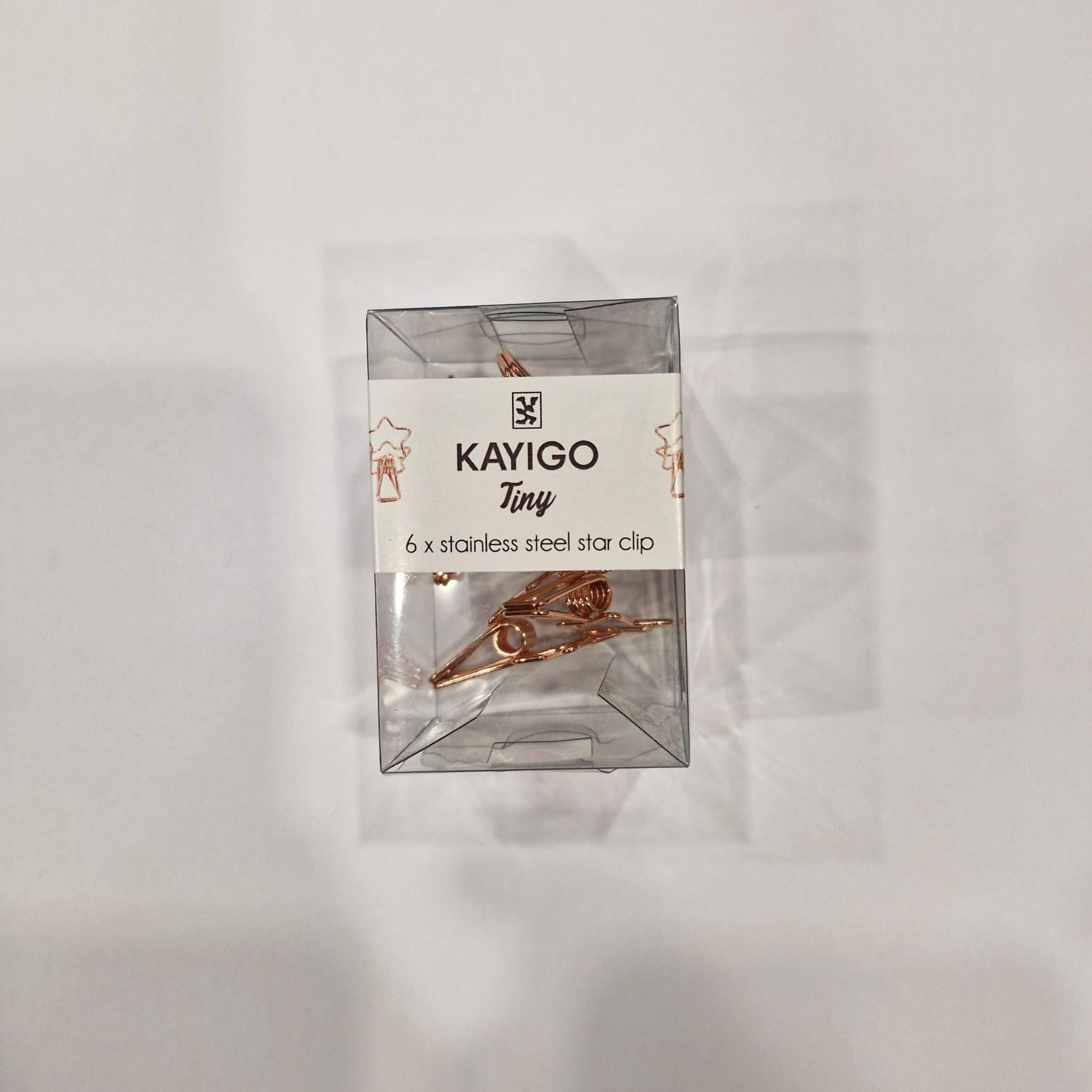 Kayigo Tiny Paslanmaz Çelik Yıldız Klips Altılı Rose