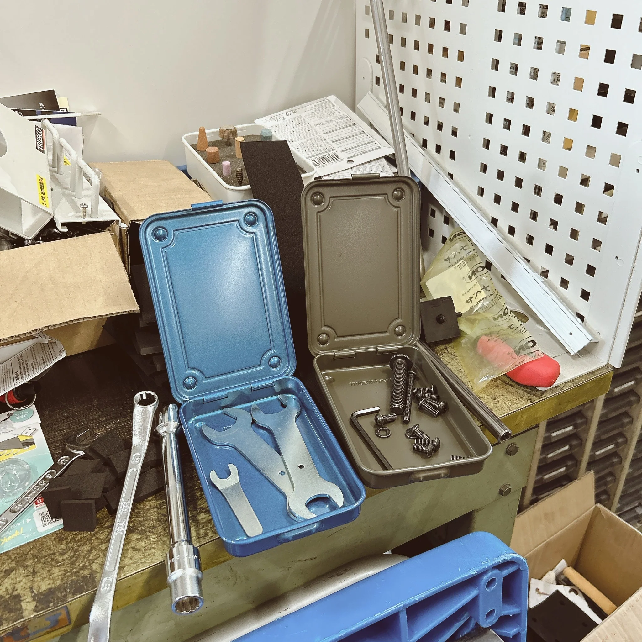Toyo Steel T-152 Tool Storage Box Blue Metal Saklama Kutusu
