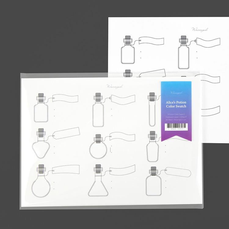 Wearingeul Alice's Potion Ink Color Swatch - Mürekkep Deneme Kağıtları