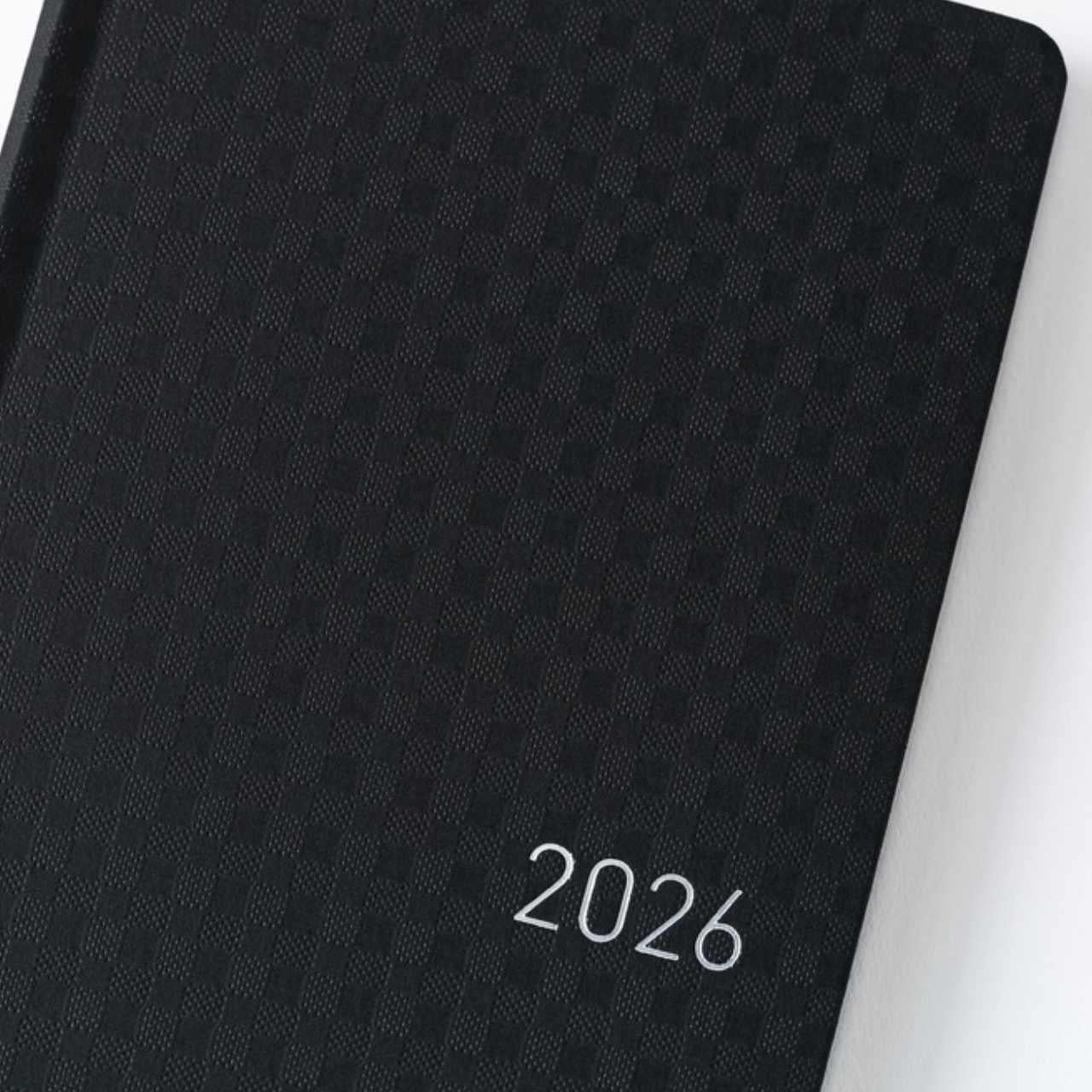 Hobonichi Ajanda Techo Weeks - English - Paper Series: Black Gingham - 2026 Jan Start