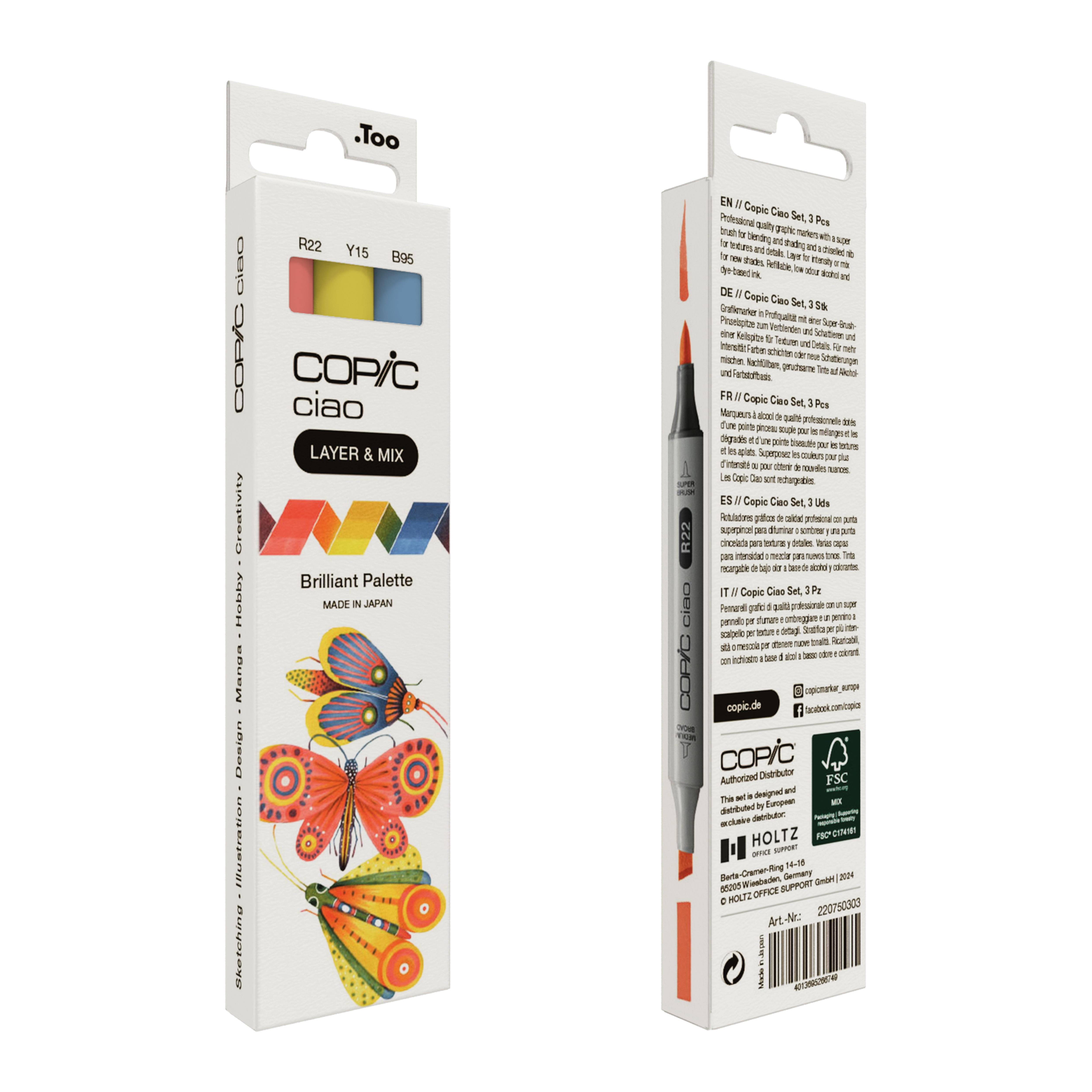Copic Ciao 3'lü Layer & Mix Set - Brilliant Palette