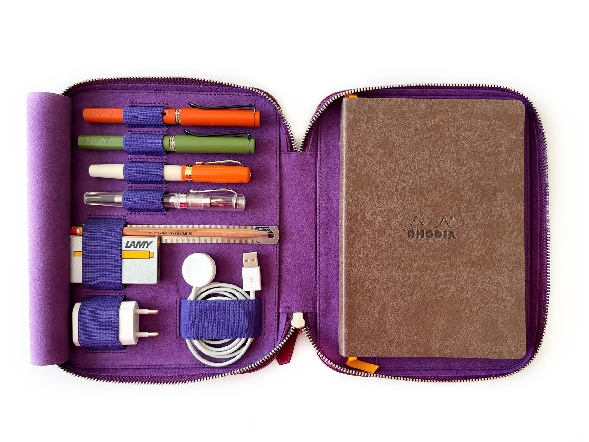 Eng Leather Violet A5 Size Deri Organizer