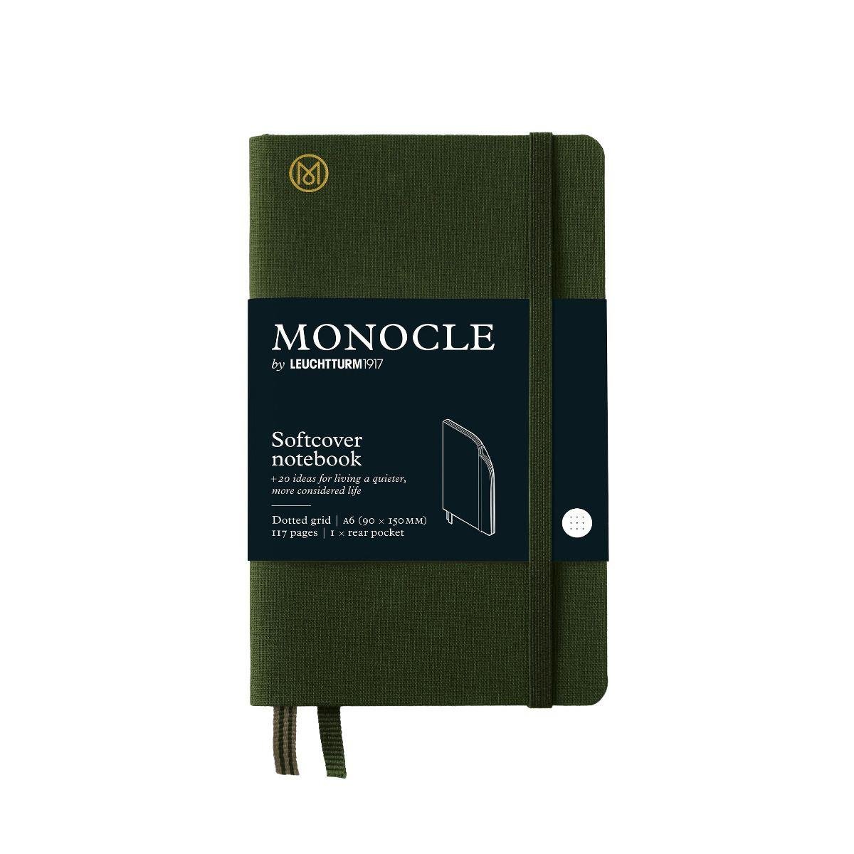 Leuchtturm1917 x Monocle Limited Edition Defter A6,  Yumuşak Kapak, 128 Noktalı Sayfa Olive 369726