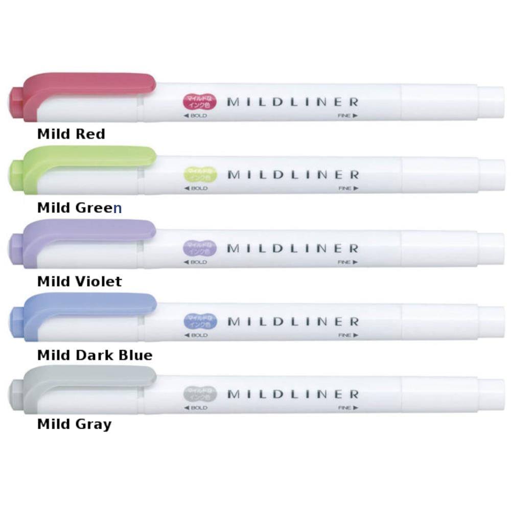 Zebra Mildliner Çift Taraflı Fırça Uçlu Işaretleme Kalemi 5li Set  5C-NC-N SET