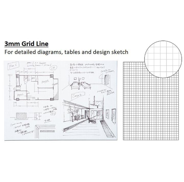 Kokuyo Perpanep Standard Tsurutsuru / Ultra-smooth 4 mm Grid Line A5 Kareli Defter