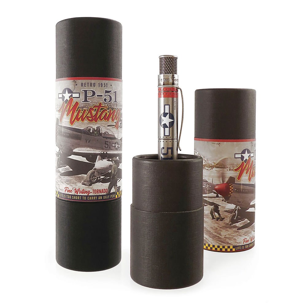 Retro 51 Tornado Vintage Metalsmith P-51 Mustang Roller Kalem VRR-1343
