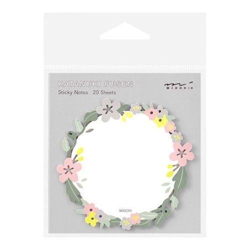 Midori sticker seal label die-cutting wreath pattern