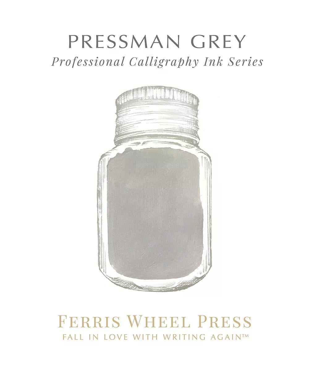 Ferris Wheel Press Pressman Grey Kaligrafi Şişe Mürekkep - 28 ml