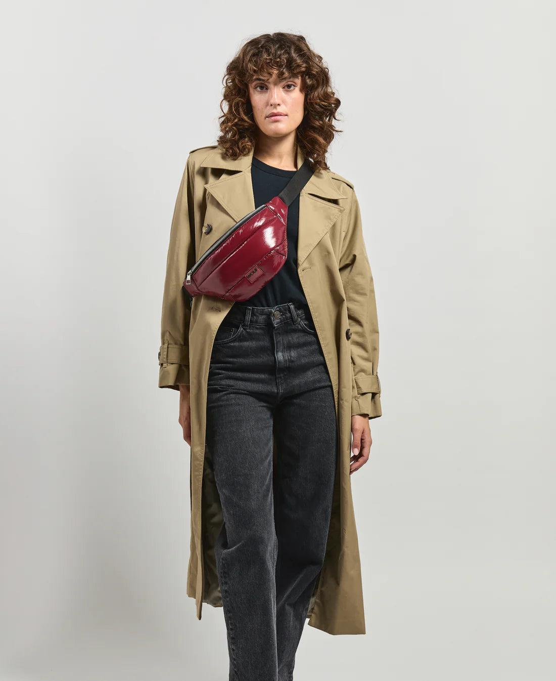 Wouf Burgundy Glossy Bel Çantası