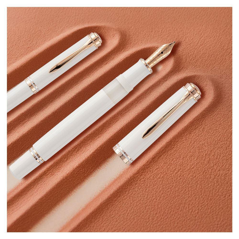 Pelikan Souveran M600 Special Edition Dolma Kalem B Uç White Rose Gold
