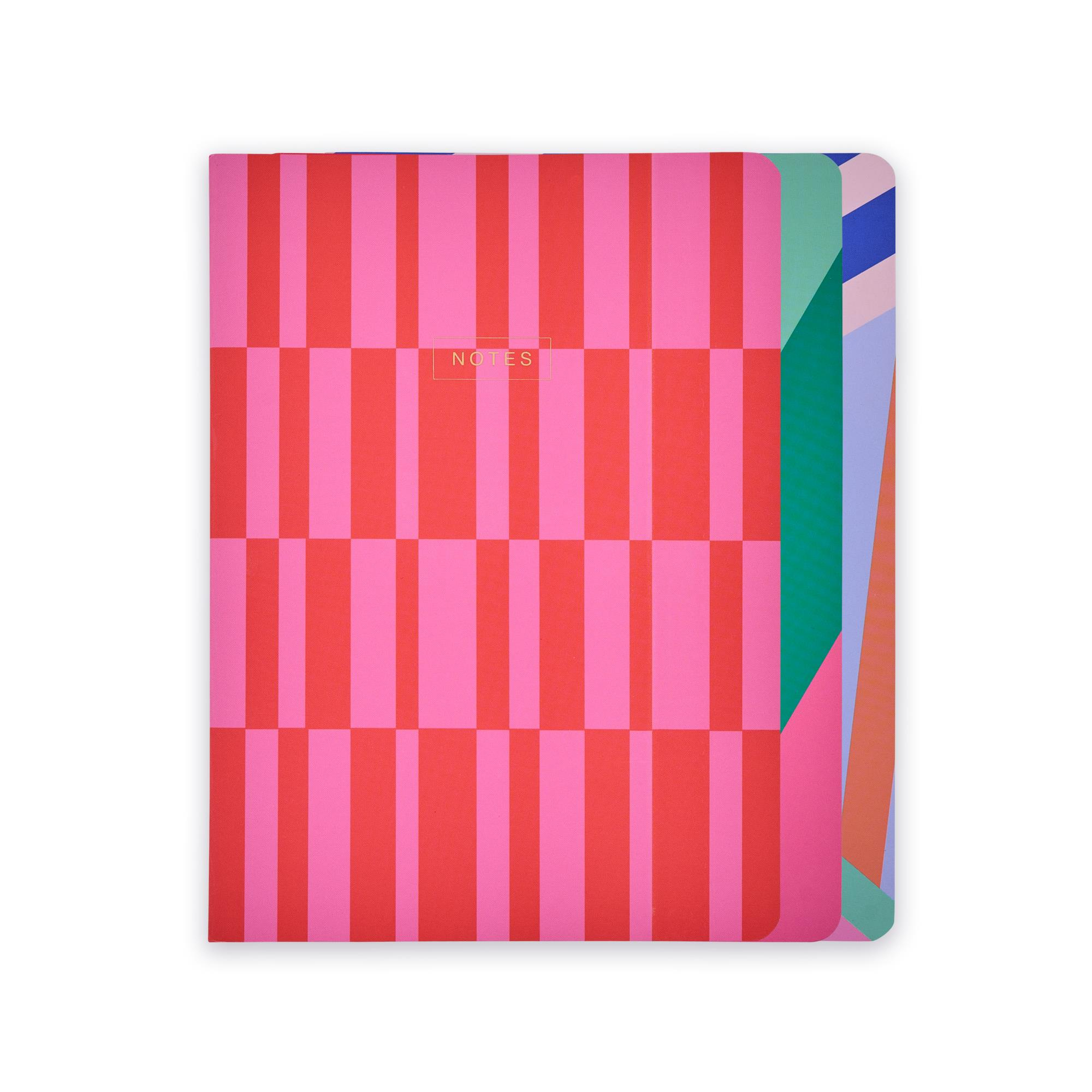 EPISODE STRIPE BROAD STRIPES SET OF 3 A5 NOTEBOOKS