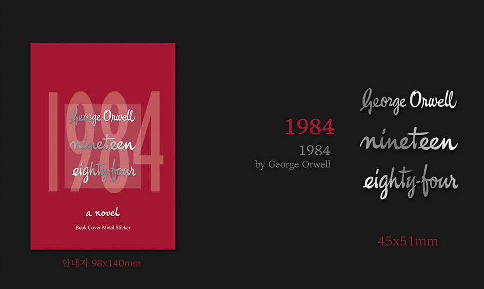 Wearingeul Book Cover Metal Sticker - 1984
