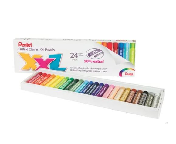 Pentel Oil Pastels 24'lı Yağlı Pastel XXL Boya Kalemi Seti 