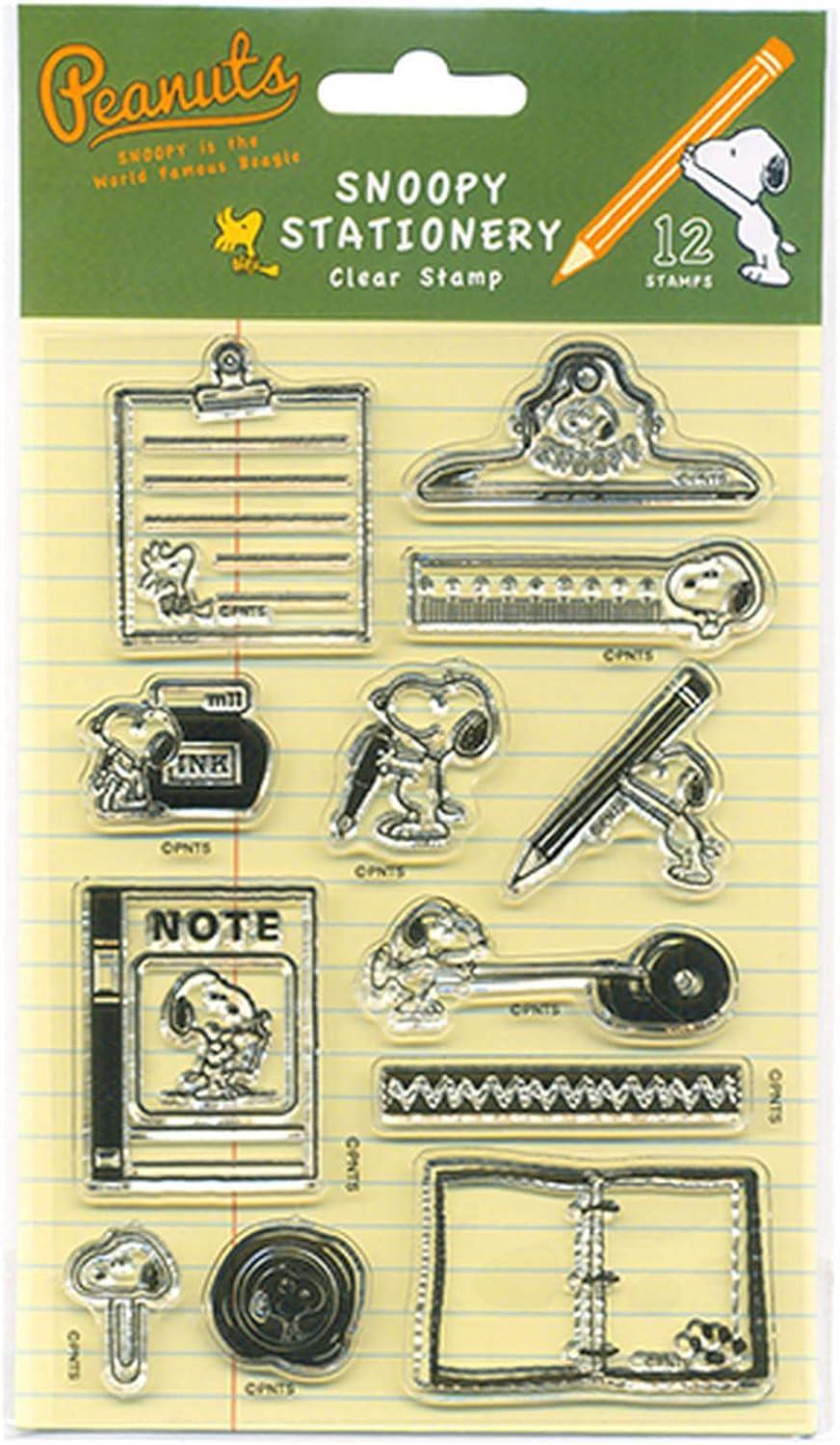 Kodomo no Kao 2209-002 Snoopy Clear Stamp Sheet Stationery Lot Damga Seti