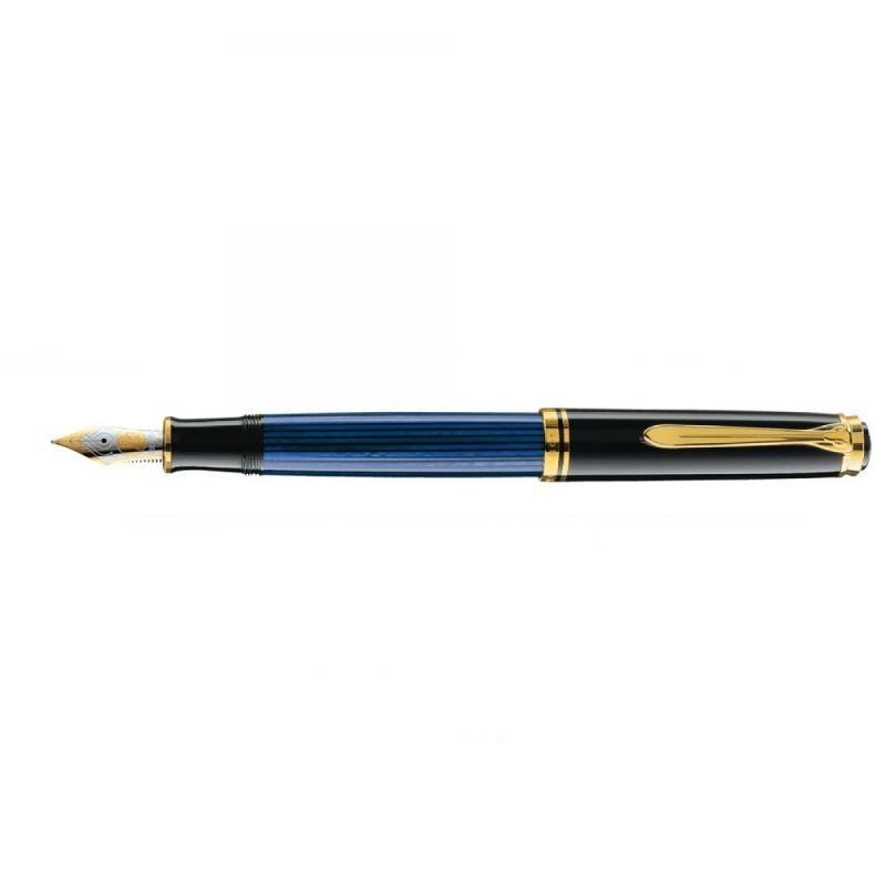 Pelikan Souveran Series M600 Blue Black Fountain Dolma Kalem EF Uç 