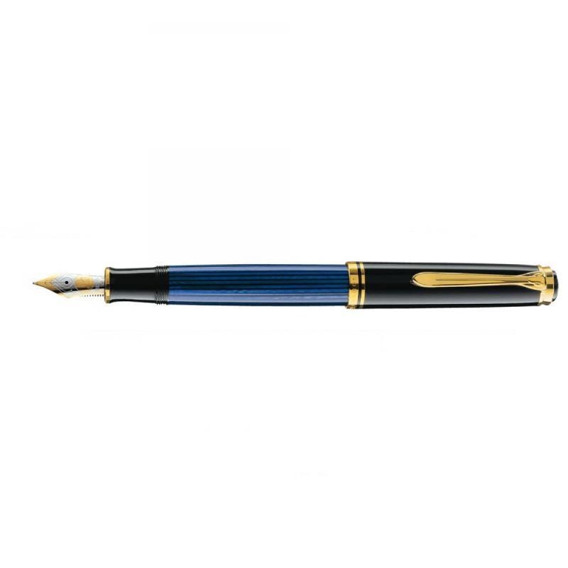 Pelikan Souveran Series M600 Blue Black Fountain Dolma Kalem EF Uç 